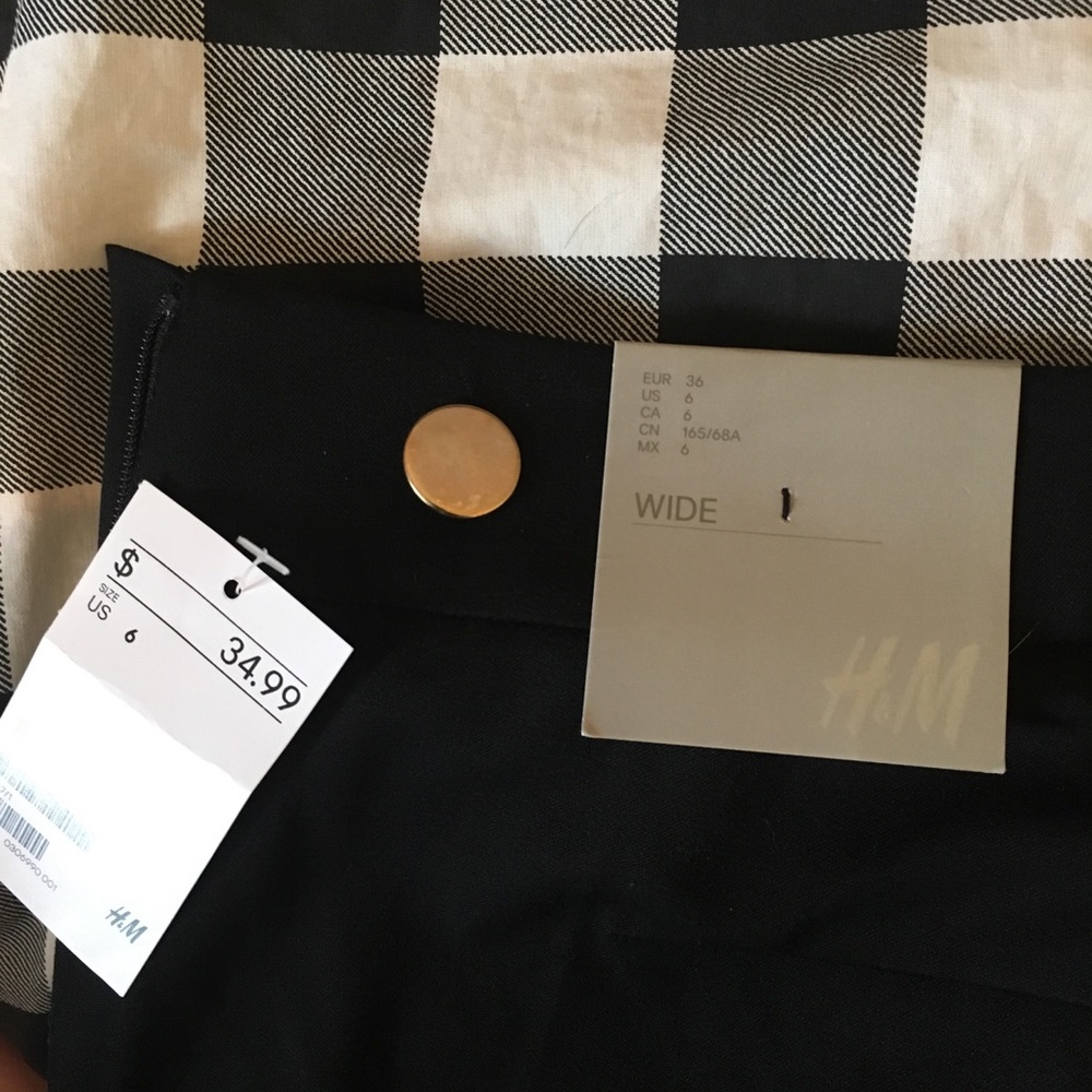 H&M wide leg new black pants